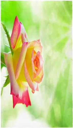 okoikfc 3D Strandtuch 80x160 cm Blumen Badetuch Groß Blumen Microfaser Handtücher Weich Schnell Trocknen Strandhandtuch Herren Frauen Badetücher, Strandtücher Strandlaken Handtuch A1130