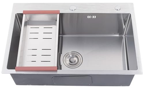65 * 45/68 * 45/75 * 45cm Lavandino in Acciaio Inox Vasca Unica Lavabo da incasso in acciaio Inox lucido Lavelli commerciali for lavanderie, ristoranti, bar, cucine(680 * 450(26.8*17.7))