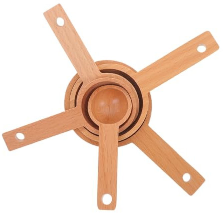 LABRIMP 5piezas Cucharas Medidoras De Madera Cuchara Para Botes Para Navidad y Casa