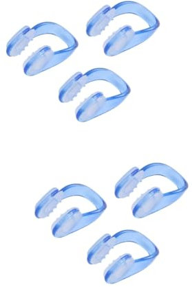 GAROZATION 6 Pz Accessori per Piscina in Silicone Pinza per Il Naso Nuotare con Il Naso a Clip mollette per Il Naso per l'olfatto Clip per Naso in TPE Clip per Naso da Nuoto per Adulti Blue