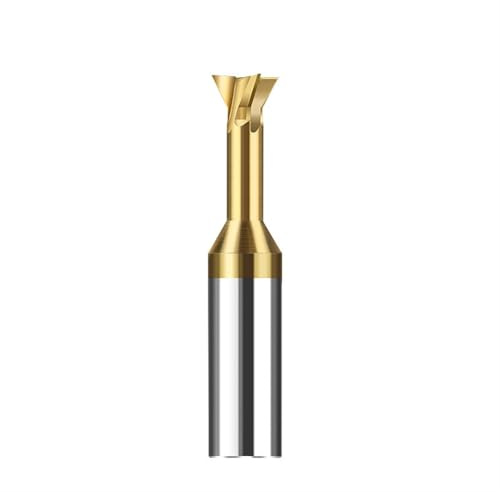 Hartmetall-Schwalbenschwanz-Fräser, CNC-Werkzeug, 45, 60, 75 Grad, 4 mm, 6 mm, 8 mm, 10 mm, 12 mm, Wolframstahl-Bearbeitungswerkzeuge for Metall-Schaftfräser(4.0XR45X50L,Coating for Steel)