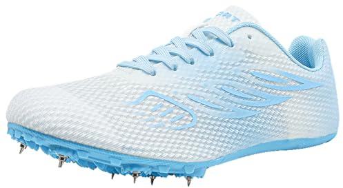 ZHENSI Zapatillas De Atletismo con Clavos Hombre Zapatillas De Carreras De Velocidad Zapatillas para Mujer Y Niño Zapatillas De Salto Ligeras Y Transpirables