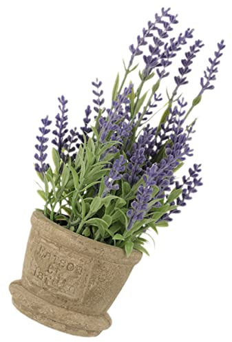 Ciieeo Artificial Plants Indoor Artificial Lavenders Potted Arrangement Pulp Pot Home Decor Fake Potted Plant