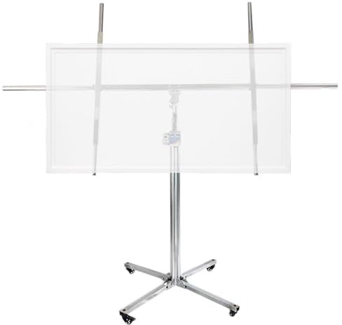 WUDLEP Drywall Rolling Lifter Panel, 11ft Sheetrock Lift Drywall Lift, 68kg Weight Capacity Panel Hoist Jack Tool, Steel Material with Telescopic Arm & 3 Lockable Wheels