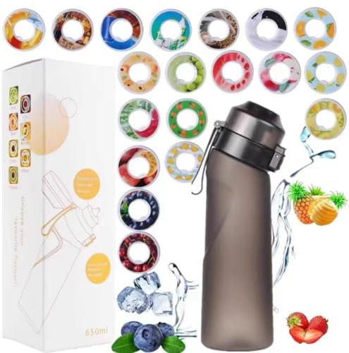 650 ml Sport-Wasserflasche mit Kapseln in 19 Geschmacksrichtungen. Das Tritan-Material ist temperaturentolerant und bietet natürlichen Fruchtgeschmack