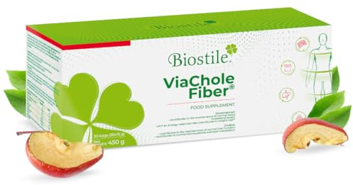 Biostile ViaChole Fiber - Mélange de fibres 450 g avec glucomannane, choline et inositol pour soutenir le taux de cholestérol et la perte de poids