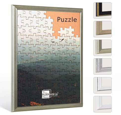 Bildershop-24 Puzzlerahmen KALYPSO Silber Antik 47x68cm (ca. 1000 Teile)