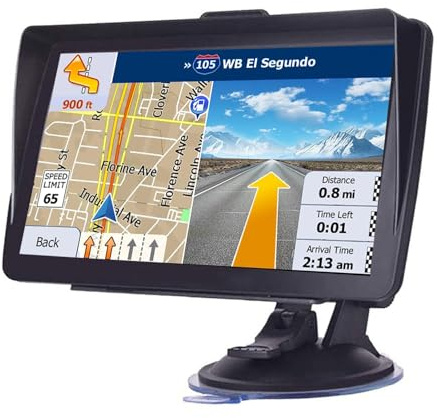 7-Inch GPS Navigation System for Cars, Trucks & RVs with Voice Guidance, Touch Screen Display