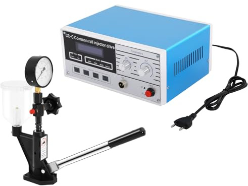 Levkitch Tester per iniettori diesel con doppia scala, tester per iniettori con manometro 0 – 60 mpa, CR-C Common Rail, tester per iniettori S60H