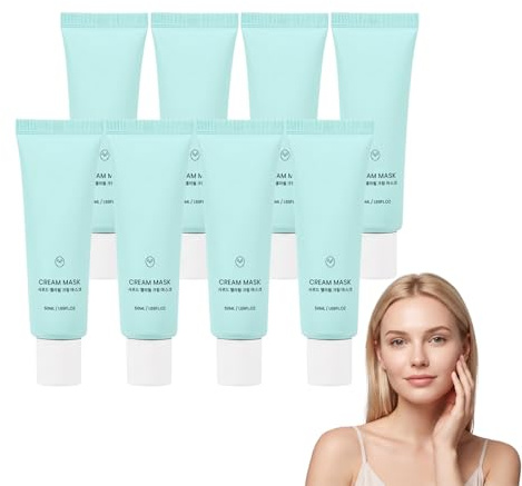 Peel Off Face Mask 50 ml – Exfolierande Peel Off Mask för ansiktet – Ljusande Peel Off ansiktsmask, Centella Asiatica för att stödja jämn hudton, 50 ml djuprengörande mask med kaolinler (8 lådor)