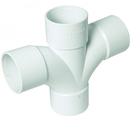 FLOPLAST Solvent White 92.5' Degree 40mm (43mm) Waste Cross Tee - Bag of 10