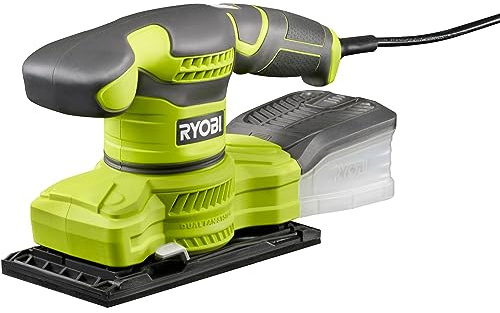 Ryobi 200 W Schwingschleifer RSS200-G (Schleifer inkl. Schleifpapier, Schleifteller 93x185) 5133003500