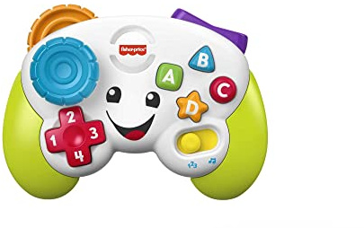 Fisher-Price Lernspaß-Spiel-Controller | Spielzeug mit Musik & Lichtern | Babyspielzeug ab 6 Monate | Spielsachen für Feinmotorik, Zahlen, Formen usw. | Spielzeug ab 6 Monate | Spricht Deutsch, FWG14