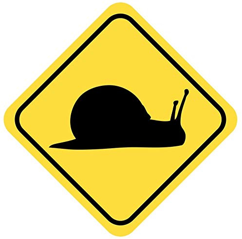 Samunshi® Schnecke Warnschild Warndreieck Aufkleber Achtung Vorsicht Tier - 30x30cm mehrfarbig