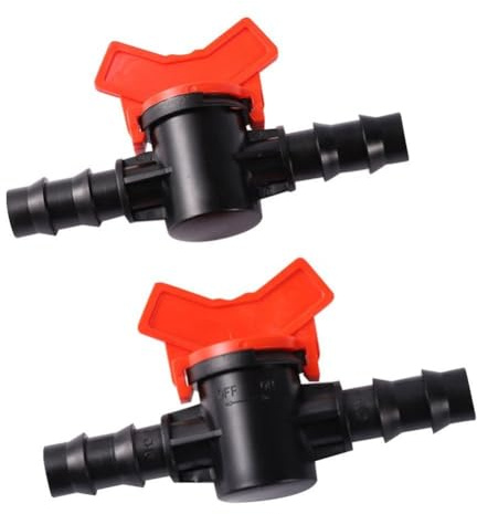 EPRHAY Langlebiger Kunststoff-Wasserdurchflussregler, gerader Absperrventilschlauch, 8 mm: passend für Schläuche mit Innendurchmesser von 8 mm für Standard-Schläuche, 2 Stück