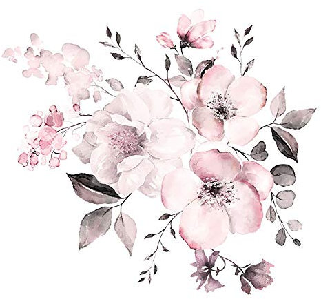 WandSticker4U®- adesivi murali VITICCIO DI FIORI IN ROSA (58x52 cm) I impermeabile piastrelle murales adesivi parete fiore piante verde fogliame I Decorazione soggiorno camera letto cucina