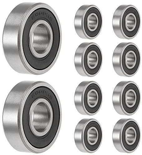 10 Stück 6000-2RS Kugellager 10 mm x 26 mm x 8 mm doppelt geschützte Rillenkugellager für DIY, Drehbänke, Motoren, 3D-Drucker, Fräsmaschinen, verschiedene mechanische Geräte, etc.