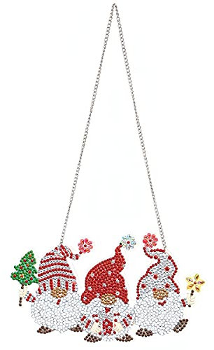 通用 5D Diamond Painting Ornamente, DIY Applique Diamant Weihnachten Anhänger Kit Weihnachtsdeko Anhänger Handwerk Wand Hängen Mosaik Kunst Türfenster Dekoration Ornament
