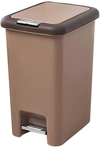 YMXWFC 20L Trash Can Pressing Cover Garbage Can Sitting Room Toilet Foot Pedal Waste Can Office Paper Basket Household Outdoor