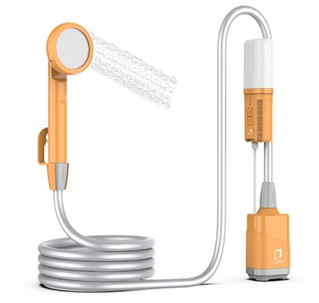 FLYFISH Bidet - Bouteille d'hygiène privée portable - Pulvérisateur électrique - 500 ml - Bidet de voyage pour les soins du corps (orange camping douche), gris
