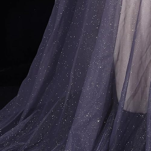 300 cm x 160 cm organza-tyger för sömnad metervaror, dekorativt tyg kostym tyg för sömnad ljus glans glitter organza tylltyg för kläder dekoration gardin gardiner dukar dekorativa halsdukar – mörkgrå