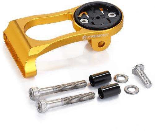 KREMORV Out Front Combo Fahrradhalterung Fahrradcomputer Halterung für Garmin Edge 25 130 200 500 510 520 800 810 820 1000 1030