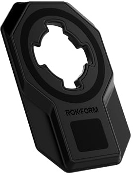 Rokform universaladapter, magnetisk + RokLock (svart) | Fäst på telefoner, fodral eller plana ytor, kompatibel med Rokform RokLock vridlåsfästen och tillbehör, självhäftande