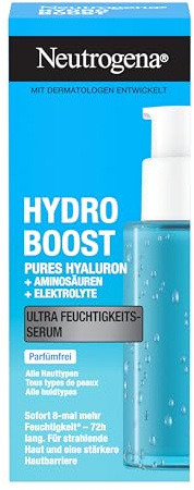 Neutrogena Hydro Boost Ultra - Sérum facial hidratante sin perfume con ácido hialurónico, aminoácidos y electrolitos, sérum hidratante facial para todo tipo de piel, 30 ml