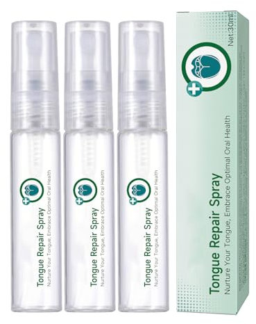 3PCS Dry Mouth Spray,Tongue Moisturizing Spray,Instant Dry Mouth Relief,Tongue Repair Spray,Fissured Tongue Relief Spray,Fresh Breath Spray,Remove Odor,Natural Ingredients,Alcohol Free(30ml)