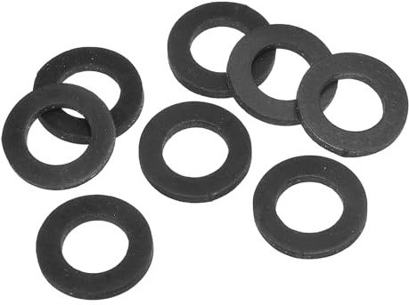 PATIKIL 8pz Rondelle Piatte in Gomma M16, Rondella Piatta 16mm ID x 27mm OD x 3mm Spessore Anello Tenuta Separatore Guarnizione per Tubo Rubinetto Tubo Acqua Bullone Fissaggio, Nero