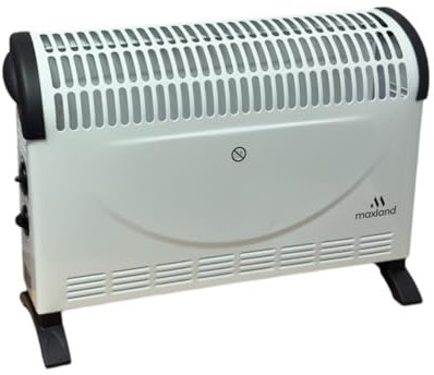 2000W Convector Heater Electric Radiator Electric Heater Energy Efficient Convection Heater Heaters for Home Low Energy Silent Heater White/Black 3 Settings Wall Mountable Heater