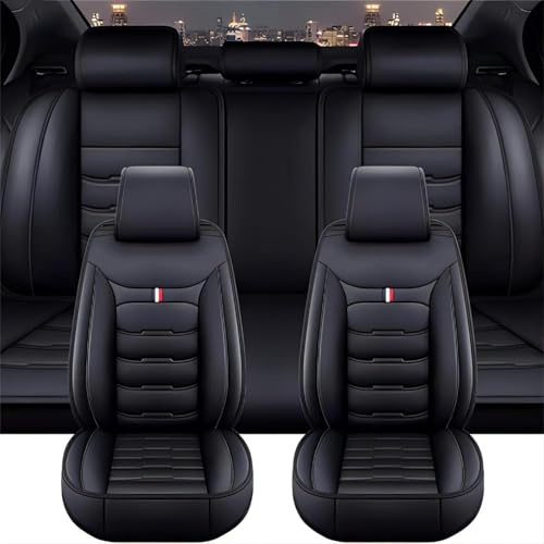 PAPEP Auto Sitzbezüge für BMW 2er F45 Active Tourer 2014-2022 2023, 5 Sitzer Leder Autositzbezüge Sets Sitzschoner Vorne Hinten Wasserdicht Sitzauflage Schonbezug,B/Black