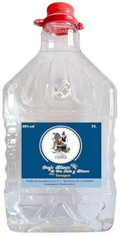 Da Miña Terra - 3 Litros - Orujo blanco gallego - Aguardiente destilada de uva tinta y blanca - 40% Vol