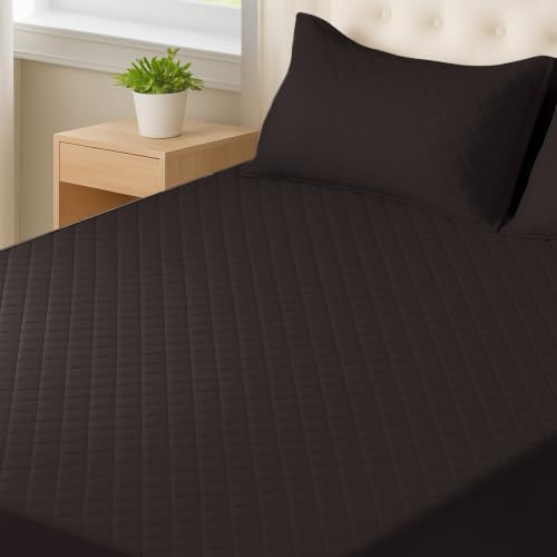 CYCMACO Matratzenschutz Wasserdicht 90x200cm, Atmungsaktive Nässeschutz Matratzenbezug Geräuschlos, Anti-Allergie Und Anti Milben, Hochwertige, rutschfest, Tiefe Tasche, Waschbar, Dunkler Kaffee