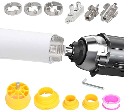 Qivine PVC Rohrgewindeschneider zum Innen- Und Außengewindeschneiden von Rohren, Gewindeschneider Set, PVC Rohr Gewindebohrer, 1/2 Zoll, 3/4 Zoll, 1 Zoll Sanitärprojekte