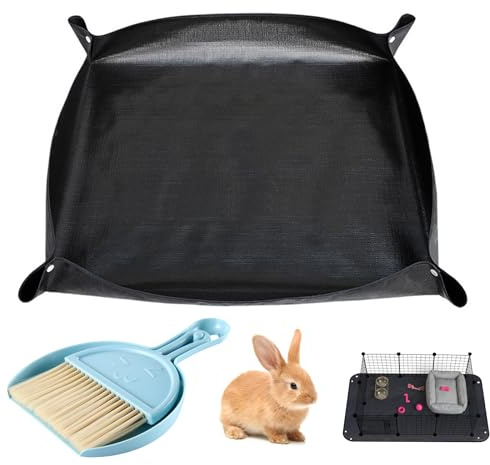Waterproof Pet Playpen Mat, 150 x 100 cm, Reusable Guinea Pig Cage Inserts, Foldable Plant Mat, Washable Pet Mat for Rabbits, Rabbits, Other Small Animals