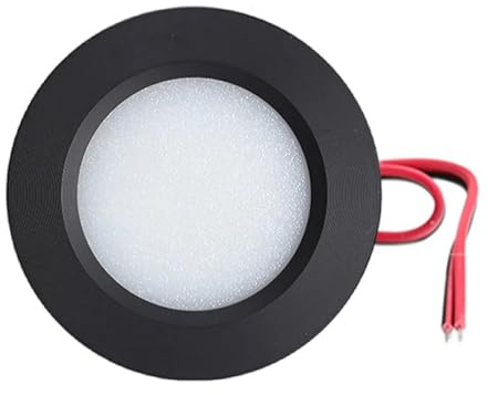 eufeifeiegds Faretto LED da incasso 68 mm, 3 W, 12 V CC, foro 55, 2 1/2 pollici, luce sottile a for armadietto, lampadina a barra(Black Shell,NATURAL WHITE 4000K_6 PCS)