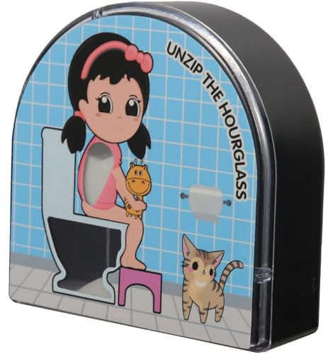 Gatuida Sabbia Minuti per Bagno Timer Silenzioso Decorazione Toilette Design Cartoon Timer Educativo Rotazione Senza Rumore