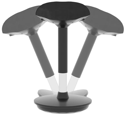FLEXISPOT Ergonomic Desk Stool for Standing Desk – Height Adjustable Ergonomic Active Sitting Stool with 360° Swivel Seat, Balance Office Stool for Home & Office, Black