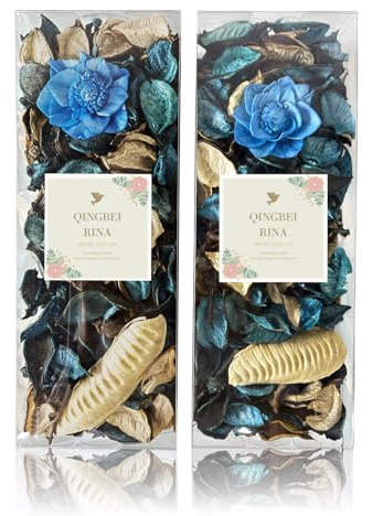 Qingbei Rina Summer Pot pourri,Ocean Scented Dried Flower,Blue-280g