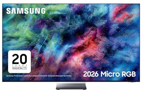 Samsung Smart TV 65-Inch R95H Micro RGB 4K, Glare-Free, HDR Pro, Motion Xcelerator 165Hz, Dolby Atmos & OTS+, Gaming Hub, FreeSync Premium Pro, Knox Security, Vision AI Companion, Alexa [2026]