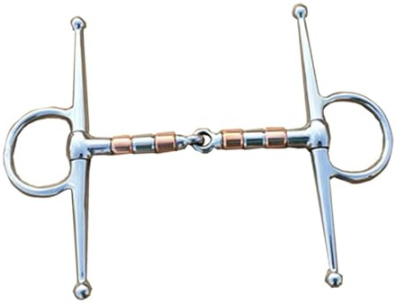 Ysyqkn de Brida Western de Acero Inoxidable para Caballo con Embocadura Articulada, Rodillo Central Y Enganches Laterales Resistentes Y