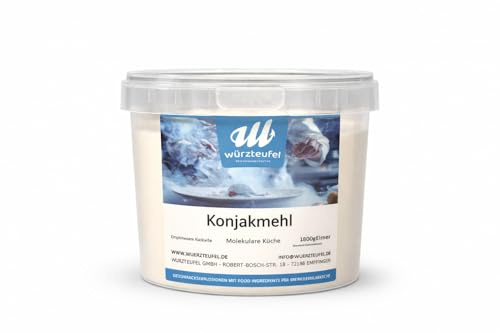 Konjak, konjakmjöl, konjakrot, djävulstunga, mald 16 000 cps, konjak Gum E425. PE – hink 1800 g. (1,8 kg)