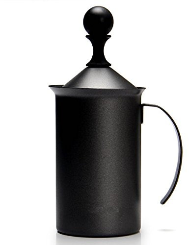 Hanchen Espumador de leche manual para el hogar, para café, café con leche, puccino, chocolate caliente (300 cc)