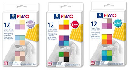 Staedtler FIMO Soft ofenhärtende Modelliermasse (Brilliant, 36 Blöcke Farbmix)
