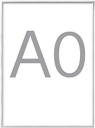 Design-Klapprahmen Aluminium Silber Alu Rahmen Plakatrahmen Ladeneinrichtung Wechselrahmen VE 2 Stk DIN A0, HxB 1220 x 872 mm