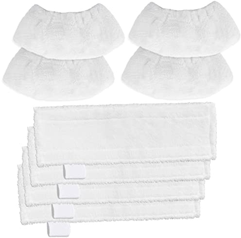 Awinker 8 Stück Mikrofaser-Überzugsset für Kärcher Dampfreiniger EasyFix SC3 SC5 SC4 SC2 4 Bodendüse 4 Handdüse Tuchset Zubehör