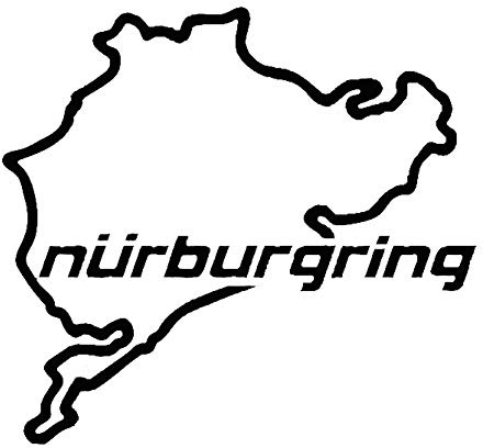 Porfeet Auto Aufkleber, Nürburgring Karte Lustige Auto LKW Fahrzeug Reflektierende Abziehbilder Aufkleber Dekoration