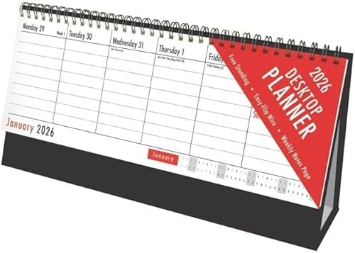 PaulStore 2026 Week To View Stand Up Desk Home Office Top Calendar Planner