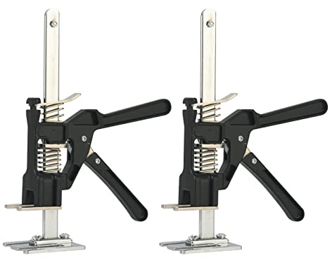 2 Stück Arbeitssparender Heber, Arm Handwerkzeugheber, Precision Clamping Tool, Labor-Saving Arm, Ganzstahl Keramikfliesen Höhenverstellung Hebevorrichtung für Türen Fenster Schrank (Bis zu 220 KG)